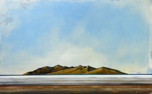 Desert, Lake Sky - Painting Lanscape